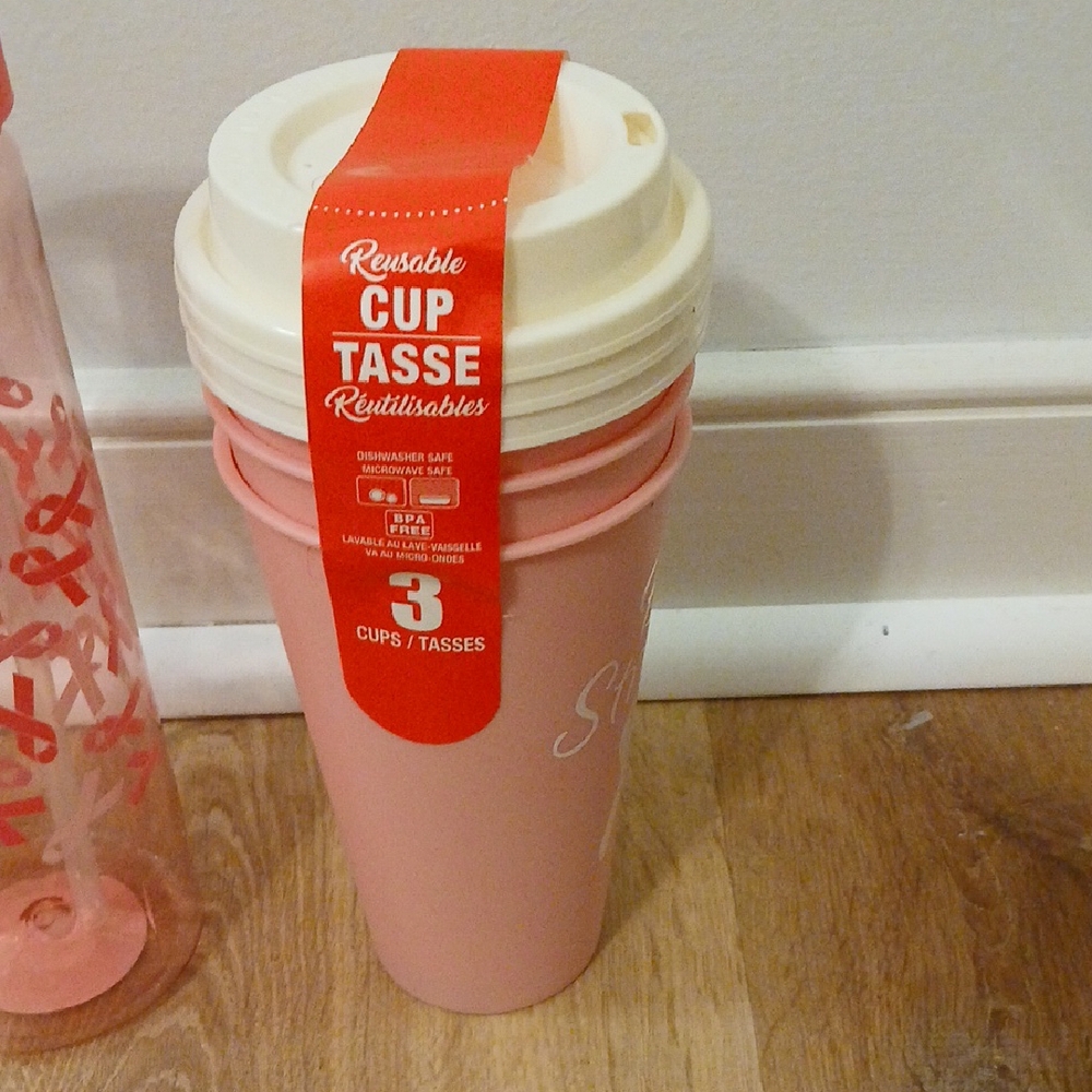 Pink Ribbon Water Bottle Collection - (6) -Multi source - Picture 2 of 6